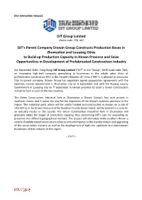 DIT Group Limited DIT's Parent Company Drawin Group Constructs
