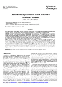 Limits of Ultra-High-Precision Optical Astrometry Stellar Surface Structures U