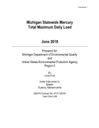 Michigan Statewide Mercury Total Maximum Daily Load