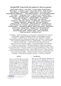 Named Entity Recognition for African Languages