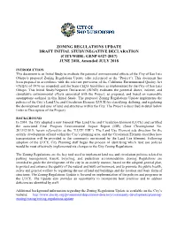 Bispo’S Proposed Zoning Regulations Update (Also Referenced As the “Project”)