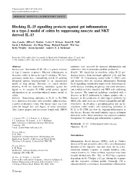 Blocking IL-25 Signalling Protects Against Gut Inflammation in a Type-2