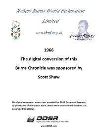 Burns Chronicle 1966