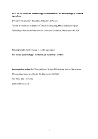 CASE STUDY: Monsters, Microbiology and Mathematics: the Epidemiology of a Zombie Apocalypse