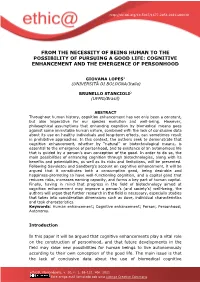 Cognitive Enhancement and the Emergence of Personhood
