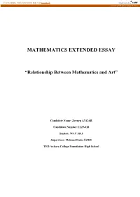 Mathematics Extended Essay