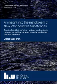 An Insight Into the Metabolism of New Psychoactive Substances