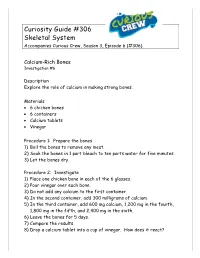 Curiosity Guide #306 Skeletal System
