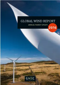 GWEC Global Wind Report 2016