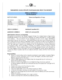 TERMS of REFERENCE Air OPS Assistant DUTY STATION
