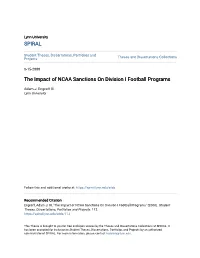 The Impact of NCAA Sanctions on Division I Football Programs