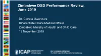 Zimbabwe DSD Performance Review, June 2019