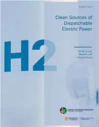 Clean Sources of Dispatchable Electric Power
