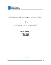 Energy Future Holdings and Mining Reclamation Bonds in Texas (Pdf)