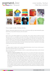 How Digital Textile Printing Works