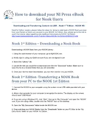 How to Download Your NI Press Ebook for Nook Users