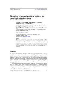 Studying Charged Particle Optics: an Undergraduate Course
