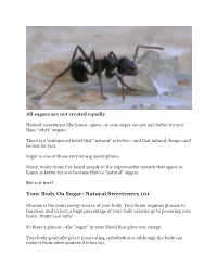 Sugar Checklist