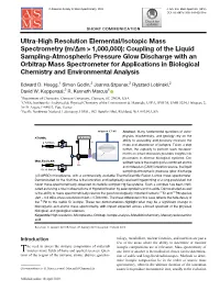 Ultra-High Resolution Elemental/Isotopic Mass Spectrometry