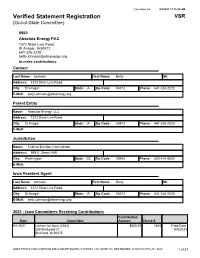 Verified Statement Registration VSR (Out-Of-State Committee)