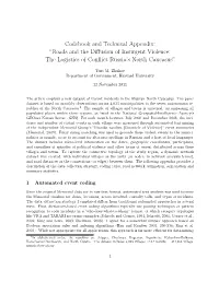 Codebook and Technical Appendix: “Roads and the Diffusion Of