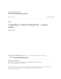 Cultural Anthropoloty : a Course Outline Gabriel D