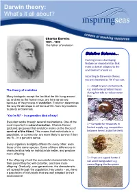 Darwin Theory: What's It All About?