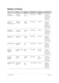 Directory of Services