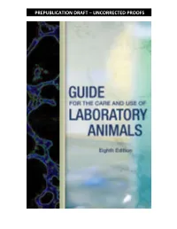 Guide for the Care and Use of Laboratory Animals