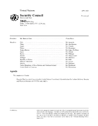 Security Council Provisional Fifty-Second Year