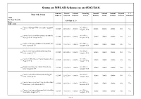 Status on MPLAD Schemes As on 05/02/2018