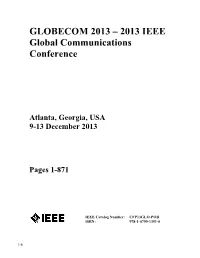 2013 IEEE Global Communications Conference (GLOBECOM)