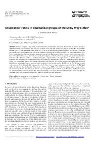 Abundance Trends in Kinematical Groups of the Milky Way\'S Disk