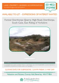 Available to Let – Expressions of Interest Invited