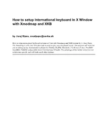 How to Setup International Keyboard in X Window with Xmodmap and XKB