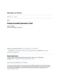 Putting Accessible Expression to Bed