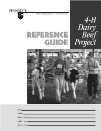 A0245B 4-H Dairy Beef Reference Guide