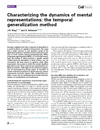 Characterizing the Dynamics of Mental Representations: the Temporal