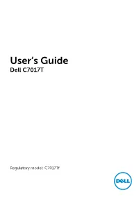 Dell C7017T User's Guide