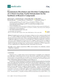 Enantiomeric Resolution and Absolute Configuration of a Chiral Δ-Lactam
