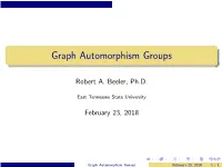 Graph Automorphism Groups