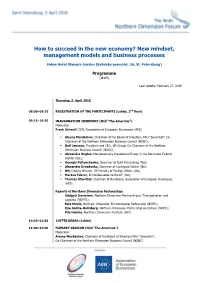 How to Succeed in the New Economy? New Mindset, Management Models and Business Processes