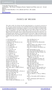 Index of Heads