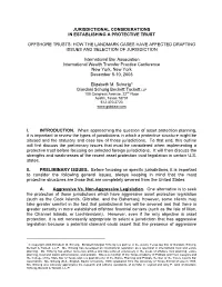 Jurisdictional Considerations in Establishing a Protective Trust