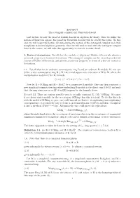 Lecture 5 the Cotangent Complex and Nisnevich Descent Last Lecture We