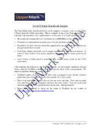 Level II Study Handbook Sample