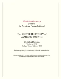 The SCOTTISH HISTORY of JAMES the FOURTH