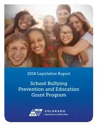 2018 Legislative Report