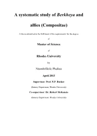 A Systematic Study of Berkheya and Allies (Compositae)
