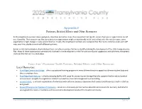 Appendix F: Partners, Related Efforts & Other Resources